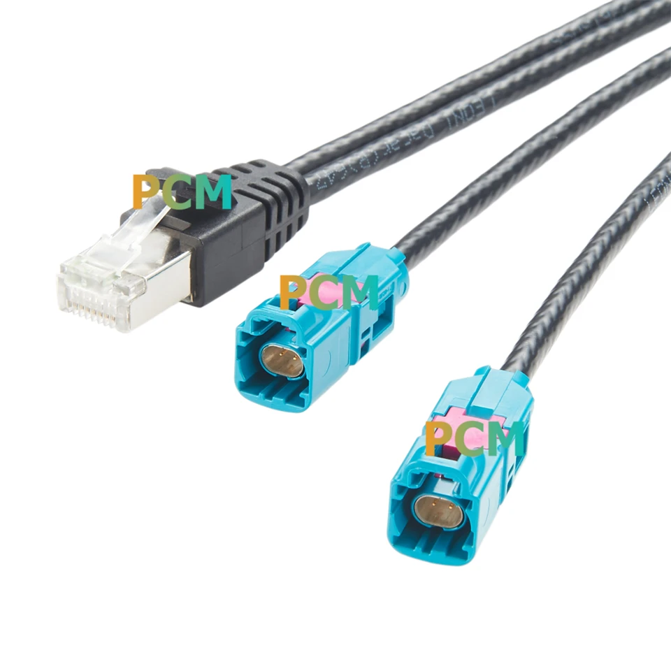Dual H-MTD To RJ45 10 Gigabit Automotive Ethernet Cable factory