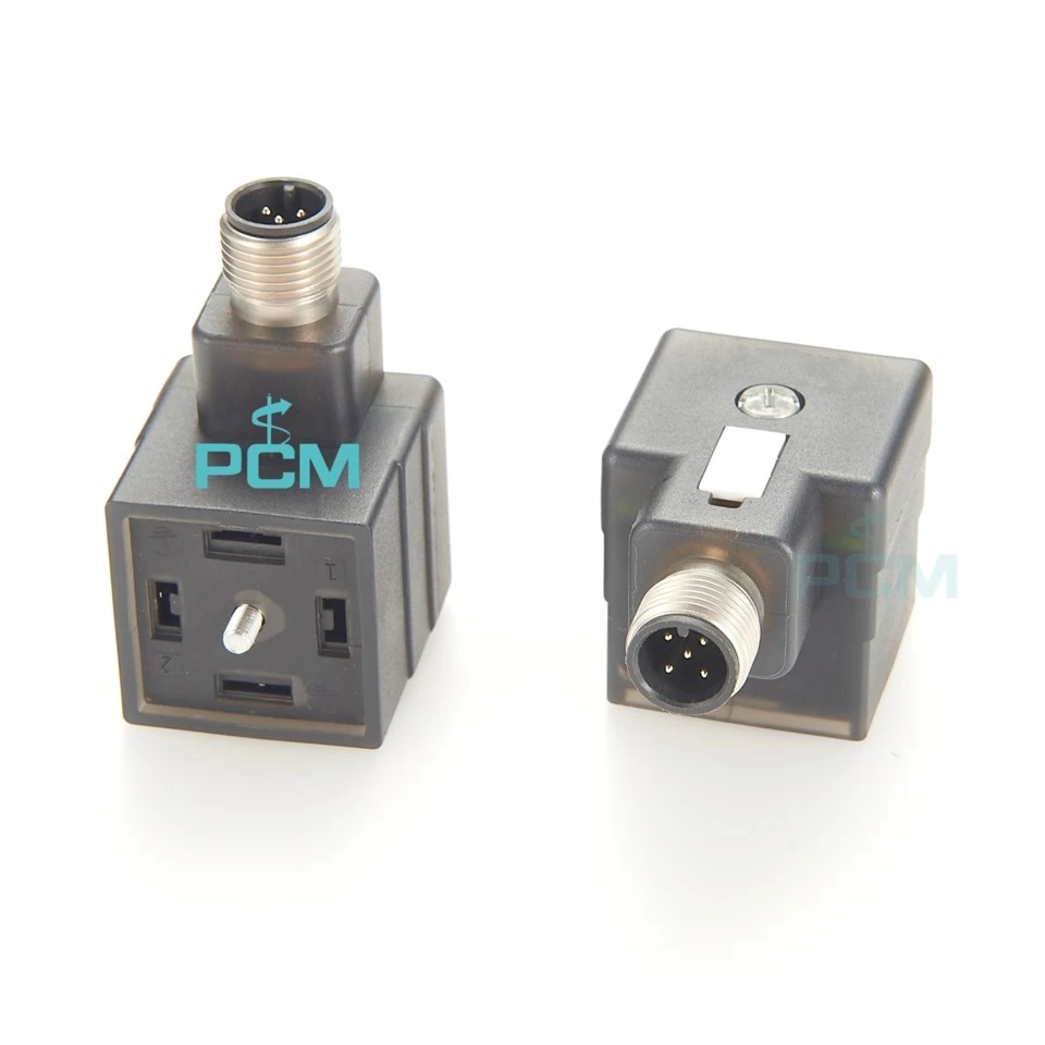 Form A DIN Valve Adapter With M12 Male Receptacle Connector