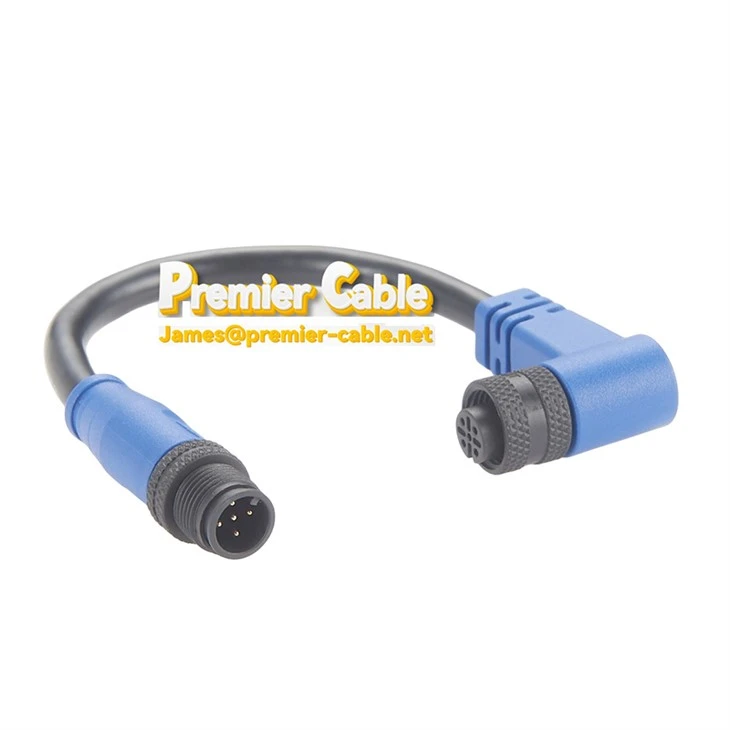 M12 A-coded Cable Assembly DeviceNet CAN Bus