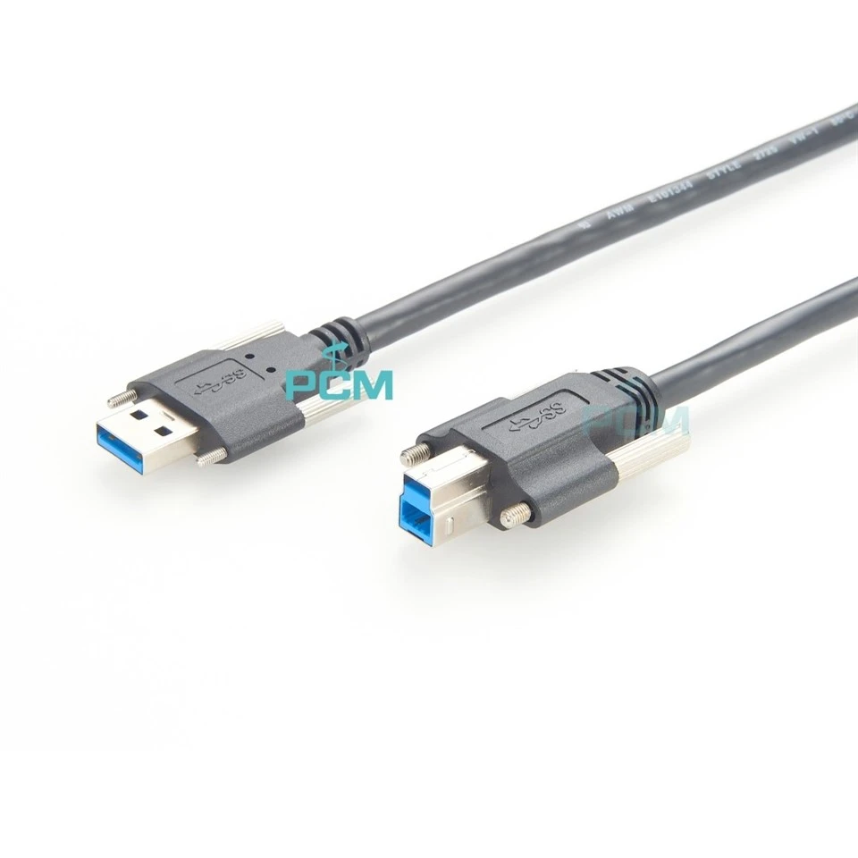 USB 3.0 B Male with M2 Thumbscrew
