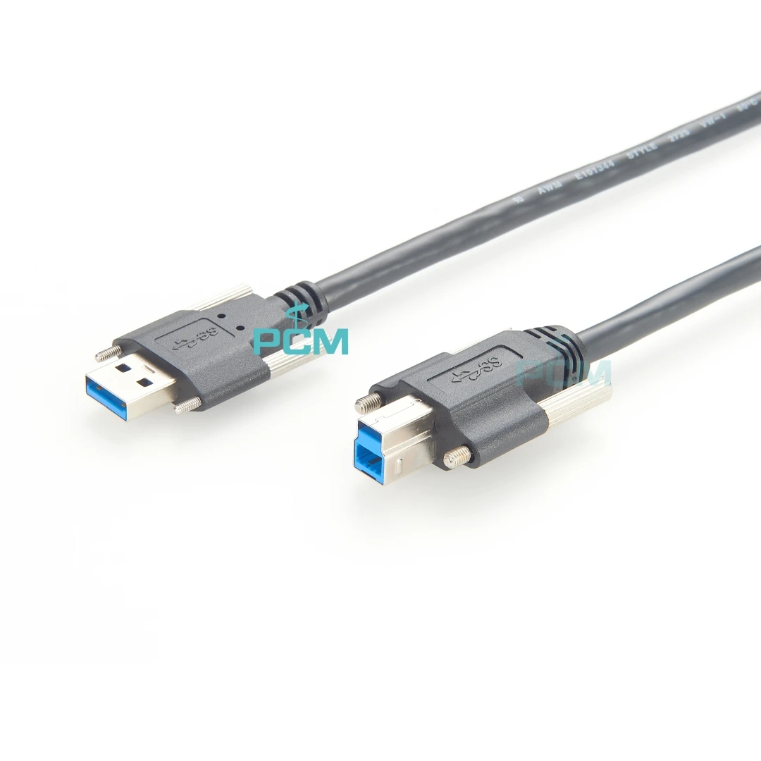 USB 3.0 B Male with M2 Thumbscrew we are the supplier of machine vision connector