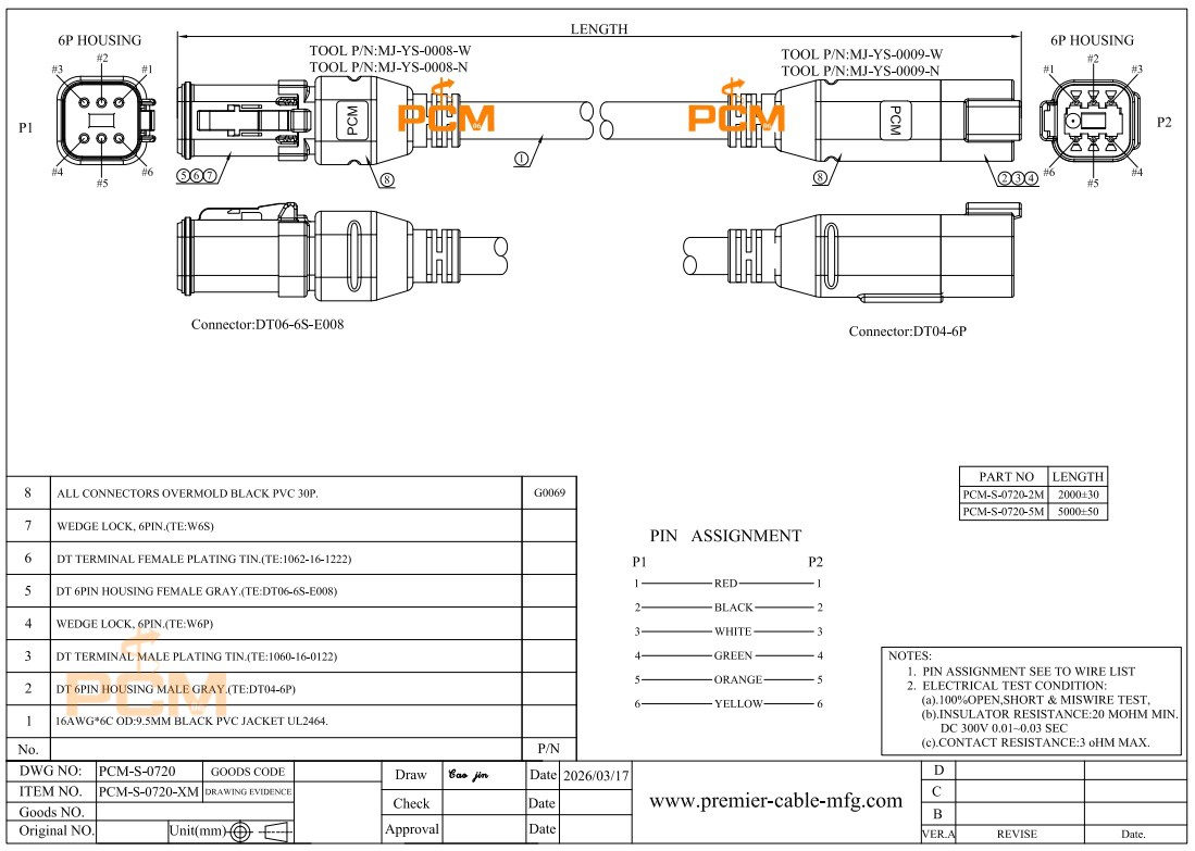 Deutsch DT Series Cable Assembly Deutsch DT Series Cable Assembly