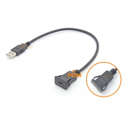 اللوحة snap-in mount cable type-c إلى موصل USB