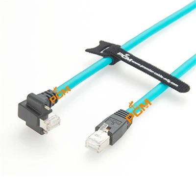 أسفل الزاوية RJ45 CAT6A كابل Gige