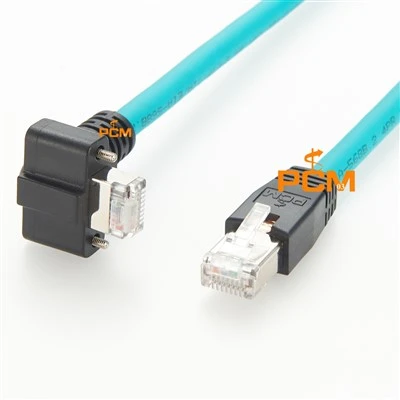 أسفل زاوية RJ45 Gige Vision Camera Cable