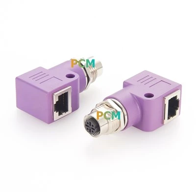 لوحة موصل دائرية M12 مثبتة على RJ45