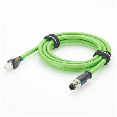 M12 D كود ذكر إلى كابل RJ45 ذكر Profinet