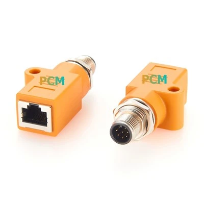 M12 إلى RJ45 Ethernet لوحة محول قابل للتركيب