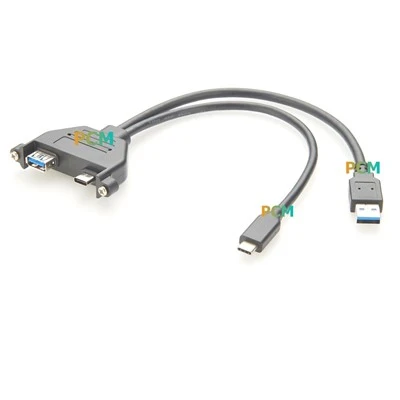 لوحة Mount USB 3.0 و Type-C Dual Port Cables