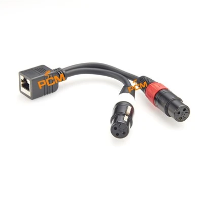 مقبس RJ45 إلى كابل محول مقبس XLR ثنائي 3 دبوس