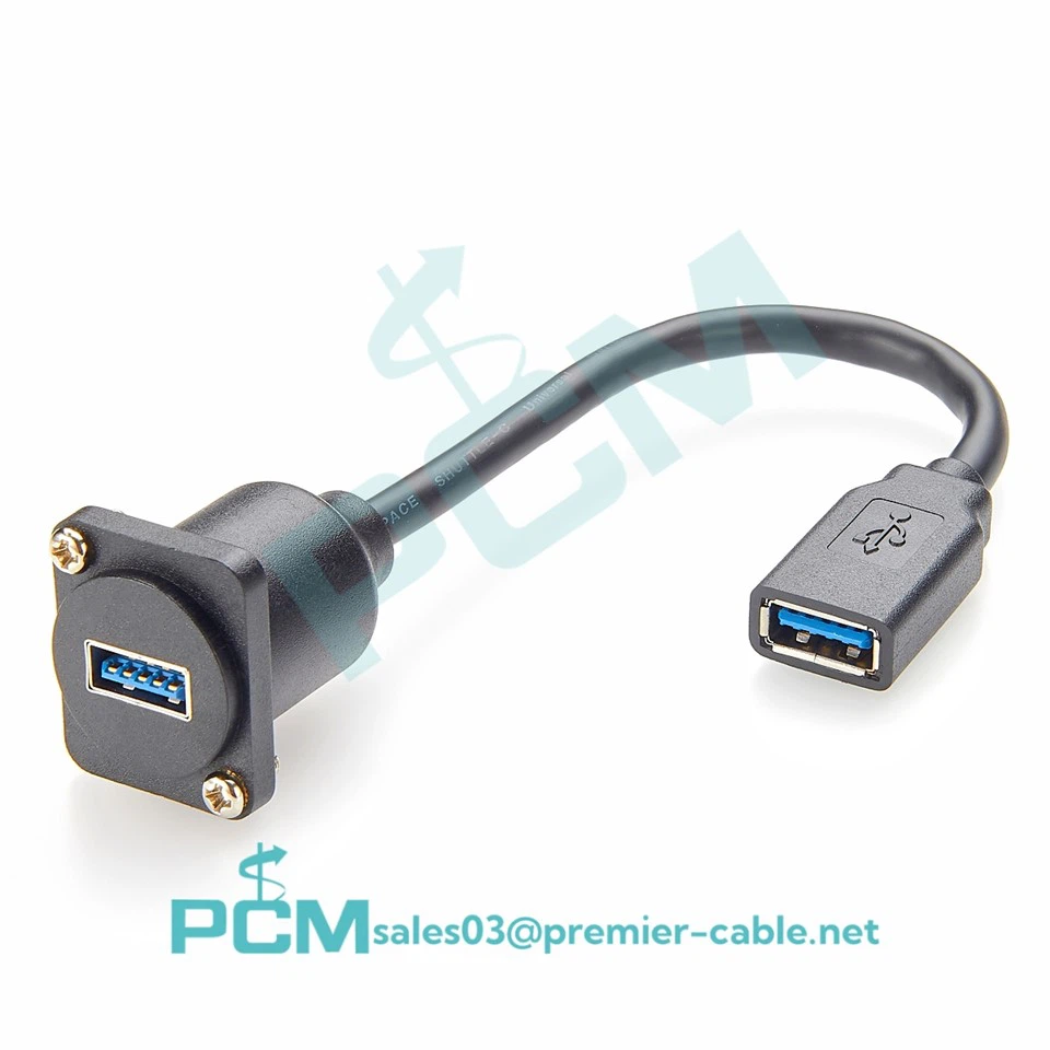 USB 3. 0 أنثى إلى لوحة مقرنة الإناث يمر عبر محول
